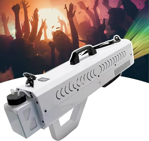 agreilduite Machine À Fumée Portable pour Fêtes/événements DJ/Performances sur Scène, Machine À Brume Portative, Équipement De Brouillard D'ambiance À Lumière LED avec Lumières 7 Couleurs,White