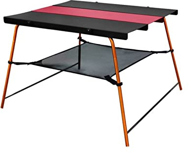 QTYQWC Tavolo da Campo in Alluminio Campeggio Tavolo Pieghevole Portatile Tavolo da Picnic Leggero tavoli da Esterno per Esterni tavoli da Viaggio a Scomparsa (Colore: BL