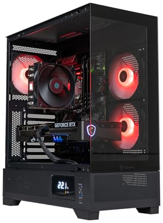 BREUNOR NOBLE CHOICE SKIBIDIBOPPI - PC Gaming Ryzen 7 5700X 8 Core fino a 4.60GHz, RX 9060 XT 16Gb, SSD NVMe 1000Gb, RAM 32GB DDR4 3200MHz, Dissipatore ad Aria, Windows 11 Pro, Pc da gaming