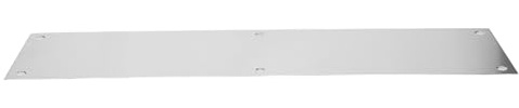 SHINEOFI Placa Protectora para Puerta de Acero Inoxidable Pulg Protección Metálica contra Golpes para Interiores y Exteriores Base para Zócalo Resistente para Oficina y Hogar