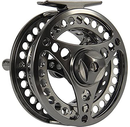 Fliegenfischenrolle,Fliegenrolle Fliegenfischerei Rollen Angelzubehör CNC Bearbeitete große Arbor-Fly-Reel-Ersatzspule optional für Stream Angelrute(56WT)