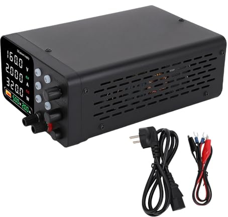 Jectse Fuente de Alimentación de CC Fuentes de Alimentación de Banco Reguladas con Conmutación Ajustable y Variable, TPS-C1203 0-120 V/0-3 A/360 W, para Dispositivos como Teléfonos (Enchufe UE 230V)