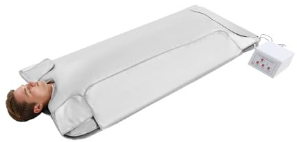 AUYART Manta portátil, manta térmica infrarroja 35-80℃, 180x80cm eléctrica con temporizador 0-90min, para sauna y uso doméstico