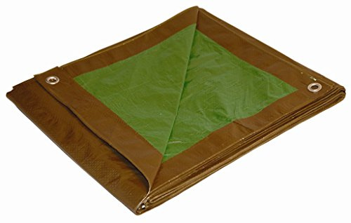 Dry Top 116205 Medium Duty Tarp, 16x20 Feet, Brown/Green