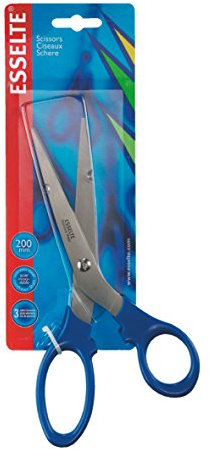 Esselte 82120 Papierschere 2000, 200 mm, 8 Zoll, Griff blau