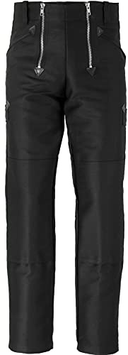 JOB Zunfthose Doppel-Pilot Schwarz mit Kniepolstertaschen, Herren, Männer, Freizeitsportler, Cargo Hose, Schwarz, 32, 33, 34 | mit Kniepolstertaschen