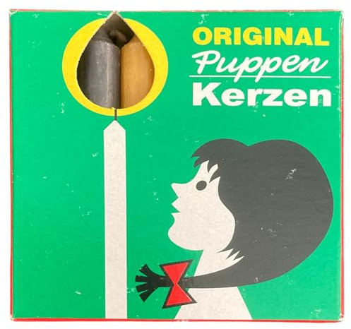 buchal Puppenkerzen 20er Pack – hochwertige Mini-Kerzen für Pyramiden & Schwibbögen mit sauberer Flamme & idealer Passform für traditionelle Weihnachtsdeko