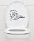 WC Aufkleber DECKEL schließen 16x23cm Bad Klo Toilettendeckel Wandtattoo B412 (weiß)