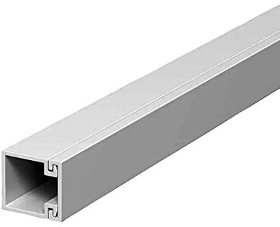 WITTKOWARE Kabelkanal (Leitungsführungskanal), Breite x Höhe 15x15mm, Länge 2m, 54 Stück (Gesamtlänge 108 m), Farbe grau