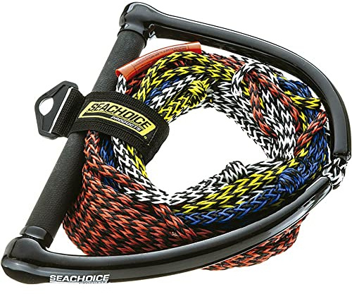 SEACHOICE SEACHOICE 86734 4-Section Water Ski Rope, 75 Feet Long, 12 Inch Handle with Rubber Grip, One Size