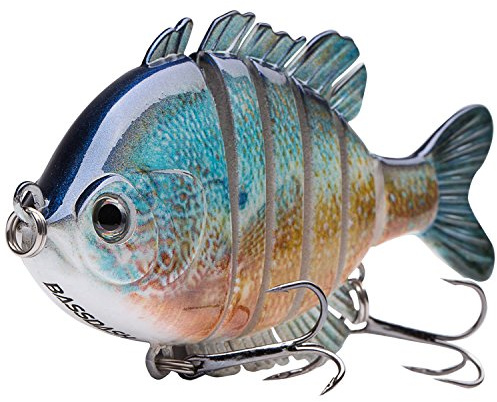 BassDash Kunstköder Schwimmbait Multi Jointed 6 Segments Wobbler Set Angelköder Jerk Bait Crankbaits mit 2 Drillingshaken 24g/8.9cm