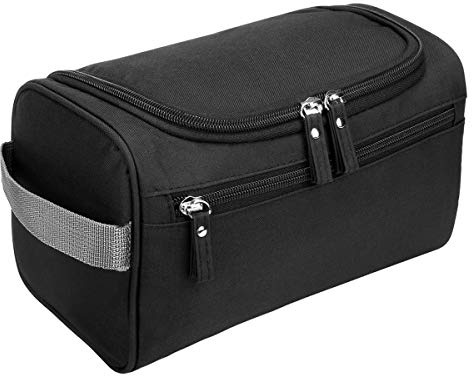 Beauty Case da Viaggio Uomo Donna Borsa da Toilette da Appendere Borsa da Viaggio Con Gancio Impermeabile Da Bagno Portatile Organizer da Viaggio Pochette Make Up Trucchi Cosmetici Nero