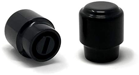 Vintage Forge Black Barrel Switch Tips for Fender Telecaster Electric Guitar (2-Pack) TST10-BLK