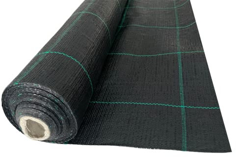 eacommerce - Telo Pacciamatura 100gr/mq Anti Erbacce e UV | Permeabile e Resistente | Facilita Crescita Piante, Nero 1,65x10 Metri
