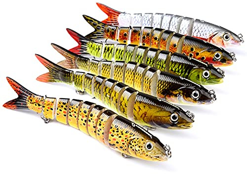 Joyeee leurre de pêche Pour la truite, Leurre Peche swimbait crankbait Pour Carnassier Poisson, Brochet, Truite, appât artificiel Pour la truite, Fishing Lure Pike Bait Set
