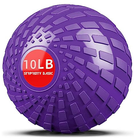 STRPRETTY BASIC Medicine Ball 10 lbs Slam Ball Weighted Balls for Exercise Strength and Crossfit Workout (Dynamic Purple)