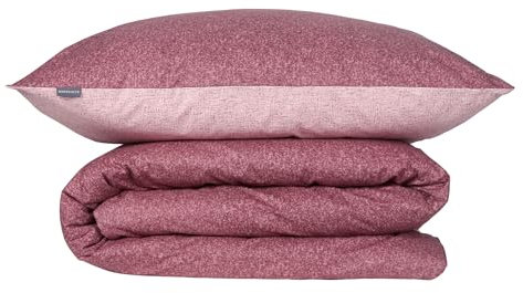 Schiesser Bettwäscheset Vinnie | 2-teilig | Zweifarbig | Renforcé | 100% Baumwolle | Oeko-Tex Zertifiziert | Reißverschluss | 135x200cm + 80x80cm | Rosa