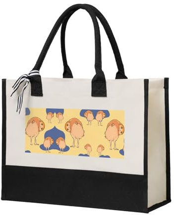 WANLON Einkaufstasche aus Segeltuch mit schiefer Eule, wiederverwendbare Einkaufstasche, personalisierte Tragetasche für Reisen, Strand, Picknick, Einkaufen, Umzug, beige, Einheitsgröße