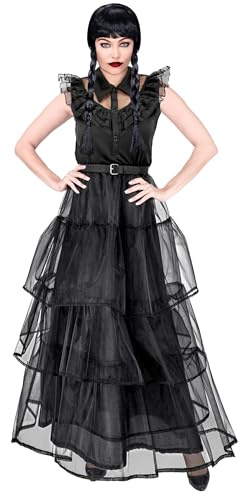 W WIDMANN MILANO Party Fashion - Costume da Ragazza Dark, Vestito, mercoledì, Costume di Halloween