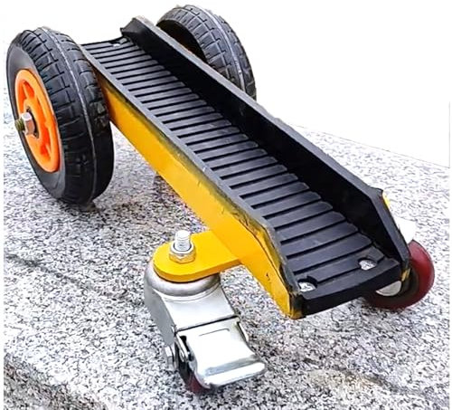 JOSBY Marmor-Materialhandhabungswagen, industrieller Steintransferwagen mit Universalbremsrad, 300 kg Tragfähigkeit, I-Trägerbreite 3,4 Zoll - 7,87 Zoll, robuster Plattenwagen, für Gipskarton, Glas