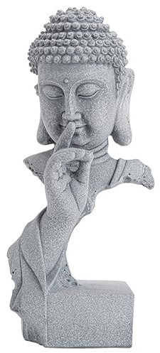 Vinbcorw M, Abstract Kunst Skulpturen Deko Buddha Figur,Kreative Stein Buddha Statue Meditation Buddah Statut Skulptur Figuren Für Home Decor Skulptur Deko Statue für Balkon