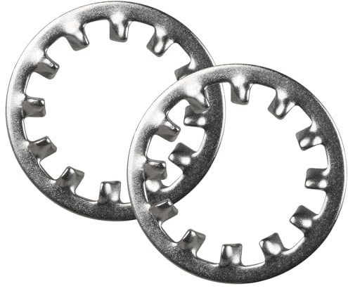 BOUMVID 10 Piezas M14 x 24mm Arandelas de Bloqueo Dentadas Interno, Arandela de Resorte de Onda Bloqueo, Arandelas de Seguridad de Velocidad Rápida de 304 Acero Inoxidable