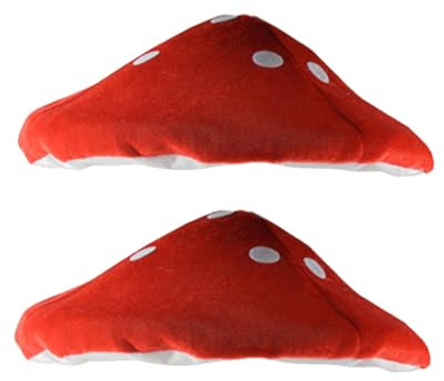 DEARMAMY 2 Pezzi Cappelli Divertenti a Forma di Fungo per Bambini Accessori per Feste E Costumi Copricapi Creativi per Fotografie E Giochi di Ruolo Design Colorato E Leggero 15.35In