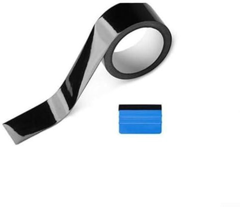 Besshepplo Lámina de vinilo de fibra de carbono para decoración y protección contra arañazos, color negro brillante, protección contra el sol, arañazos, agua, suciedad y grasa (5 x 10 m)