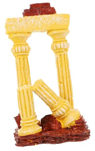 COLLBATH Modèle De Colonne Romaine pour Aquarium Ornements Daquarium Paysage en Résine Habitat pour Poissons Et Crevettes