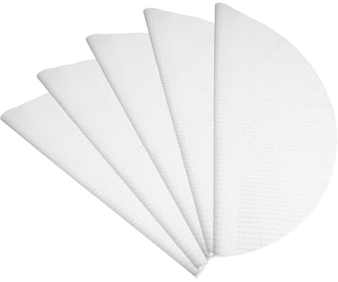 sourcing map 5pcs Silicone Steamer Liners, 23.6 Bamboo Steamer Liner Non-Stick Silicone Air Fryer Steamer Liners for Buns Dumplings Pastry Baking White