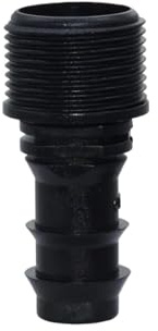 Casetlong Conector roscado Macho de 1/2'' y 3/4'' con Adaptador de Manguera de PE de 16 mm, 20 mm y 25 mm for Sistema de riego por Goteo de jardín, 4 Unidades(KSL01-218-20MM)