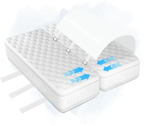 NOSONUS Bed Bridge Twin to King,Twin to King Bed Converter with Metal Buttons and Fixing Straps,Split King Gap Filler for Adjustable Bed,Large Bed Converter for Couples (240×70cm (94.5×27.5 inch))