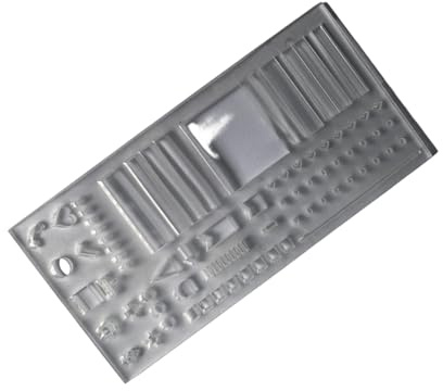 Pochoir de calendrier multifonction pour listes d'objectifs avec surfaces faciles à nettoyer et règle d'alignement des grilles