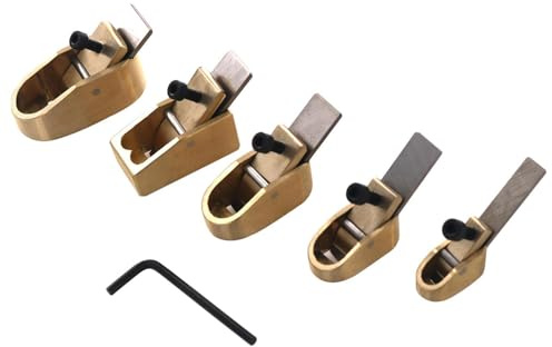 BEALIFE Pialla per la lavorazione del legno, suola curva, strumento in ottone resistente e lucido, strumento per la costruzione di violini, viola, violoncello, finitura liscia,