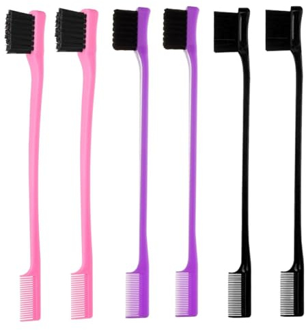 Spazzola Bordi Strumento per lo Styling 6 Pezzi Fronte-Retro | Pettine Lisciante per Capelli Lunghi Per Donne Signore Madri Mogli Parrucchieri Barbieri Spose Attori Modelli Casa Salone