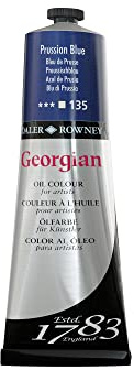 Daler Rowney Georgian - Pintura al óleo - magníficos colores - 225 ml - Azul de Prusia