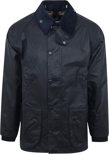 Barbour Chaqueta clásica de cera Bedale – Talla 50 – Hombre – Ropa – Corte regular – Algodón – Perfecto para otoño e invierno, azul, 50