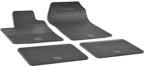 WALSER DirtGuard Gummi Fussmatten Auto für Renault Twingo II 2007-Heute, Renault Twingo III 2014-Heute, 100% passgenaue Auto Fußmatten, robuste Universal Fußmatte Auto, Gummimatten Auto