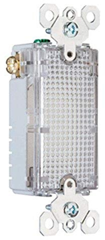 Legrand Pass & Seymour Full Hallway Night Light, LED Wall Sconce with Louvered Plate, Ambient Home Lighting, Energy-Efficient 20-Year LED, TMHWLLOUVCC, Clear