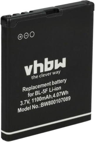 vhbw Akku kompatibel mit Bea-fon S30 | S31, S31 EU001B, SL652A, SL652AD, SL652AF, SL660 Handy Smartphone Telefon (1100mAh, 3,7V, Li-Ion)