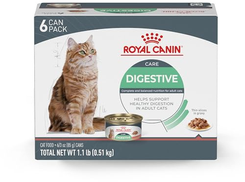 Royal Canin Feline Care Nutrition Digestive Care Adult Thin Slices in Gravy Cat Food, 3 oz (Pack of 6)