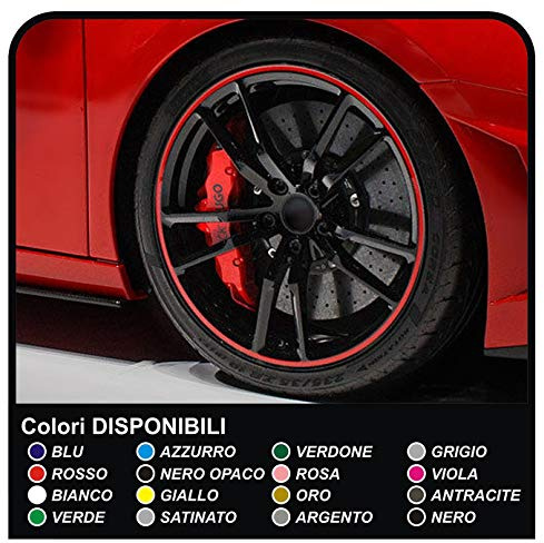 ADESIVI PER CERCHI AUTO & MOTO CERCHIONI Bordo Adesivo adesivi CERCHI auto e moto (PER CERCHI DA 21)