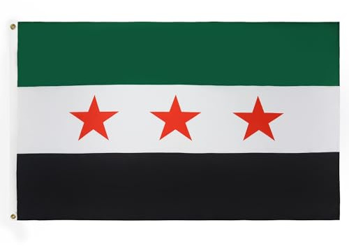 AZ FLAG Flagga Fria syriska armén 90x60 cm 100D Polyester 2 Öljetter