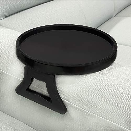 NDL Sofa Armrest Clip Table – No-Slip Couch Tray for Drinks, Snacks, Remote, Gamepads, Adjustable Armchair Table for Living Room, Bedroom, Dorm – Fits Most Armrests