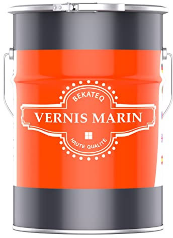 BEKATEQ LS-100 Vernis Bateau 5L Gris Platine RAL7036 I Vernis Marin pour Bois intérieur & extérieur, parquet, escalier, Bateau, Yacht I Résistant aux intempéries, à l'eau Douce & à l'eau de mer