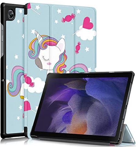 Dlahaby Custodia per Samsung Galaxy Tab A8 10.5'' 2021,Protezione in PU Pell con Funzione Supporto Smart Cover per Samsung Galaxy Tab A8 SM-X200 X205 X207 10,5 Pollici Tablet,Unicorno