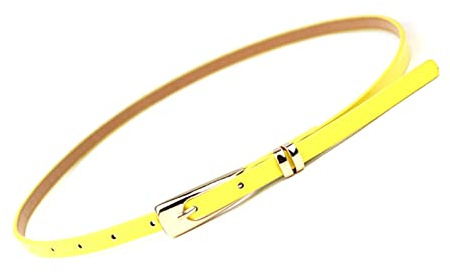 Elegantyl Dünner Ledergürtel Damen Taillengürtel für Damen Kleidergürtel Länge 103cm Breite 1,0cm Schmaler Bund