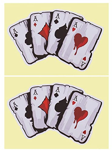 VGOL 2 Stück Poker A Autoaufkleber Pik-Ass Aufkleber Spielkarten Dekoration Selbstklebendes Autozubehör für Auto Gepäck Stoßstange Fahrrad Reisetasche