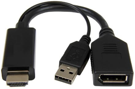 Gembird Active 4K HDMI ADAPTADOR DISPLAYPORT, Black A-HDMIM-DPF-01