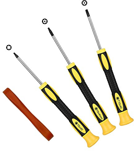 Set di Cacciaviti Torx 3Pcs T6 T8 T10 Driver Torx di Sicurezza con Strumento di Leva, Cacciaviti Magnetici Compatibile con PS5 PS4 PS3 Xbox One Xbox 360 MacBook Computer